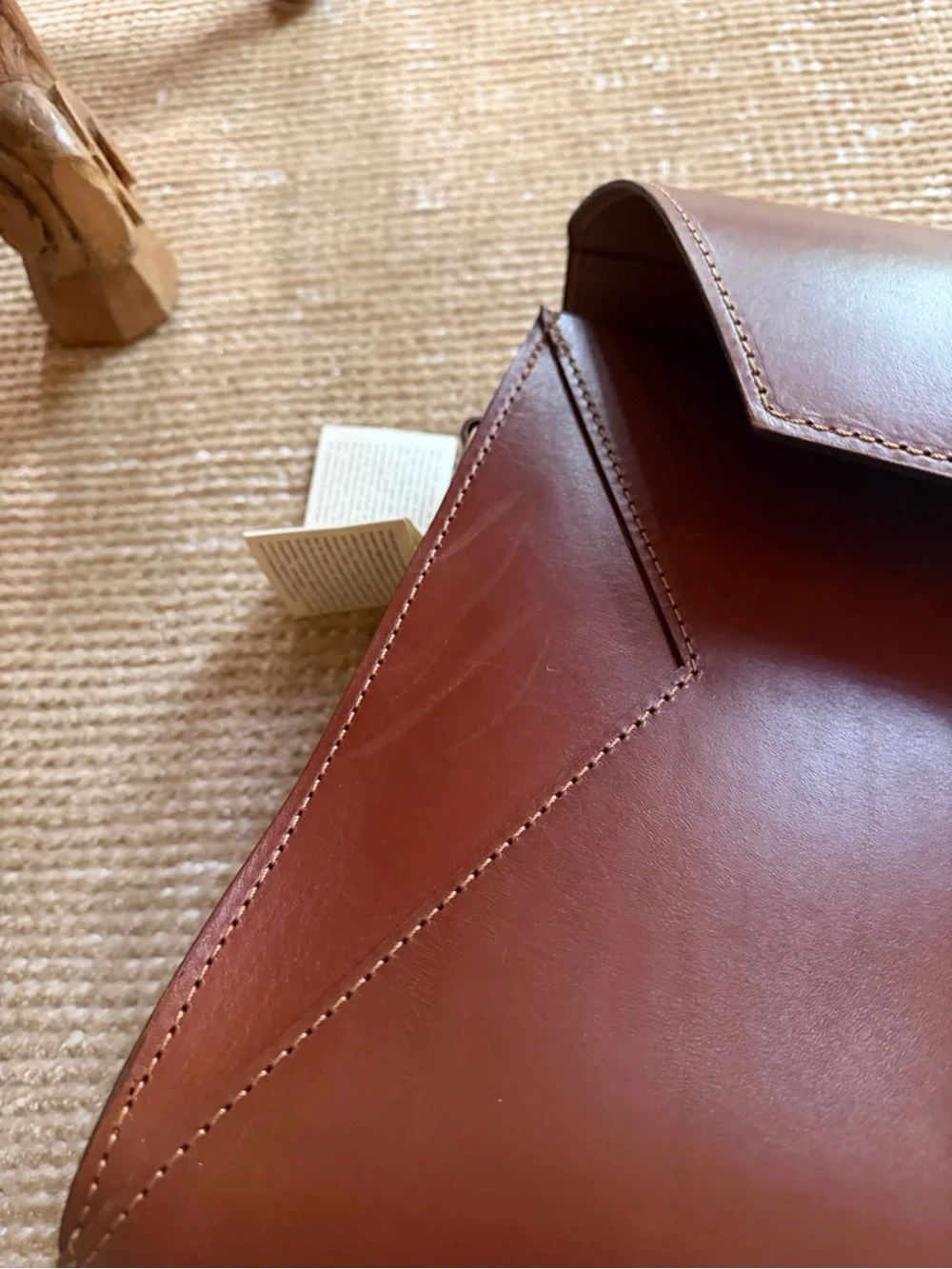 Men's Leather Briefcase in Chestnut Brown
